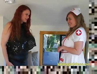 Red head patient fisted by nurse