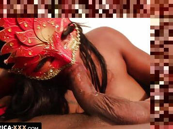 Masked curvy ebony amateur homemade video - Hd