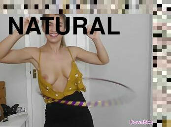 Big natural tits painting and katie lou doing hula hoop