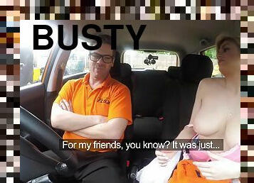 Busty vixen Katy Jayne knows how to get a driving license
