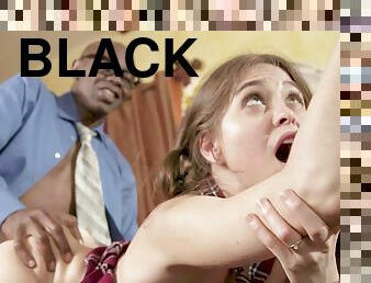 Fragile teen Riley Reid gets destroyed by colossal black cock!