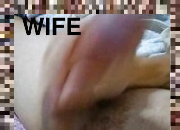 Hot Jerk Off while my wife Goes to the kitchen