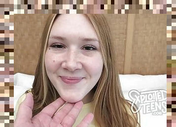 Cute pale redheaded teen stars in this POV porn