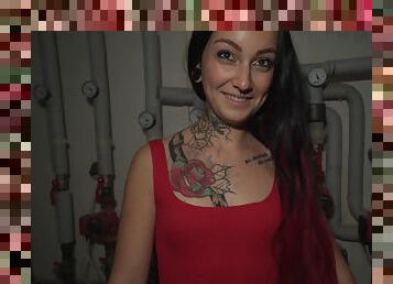 Tattoo babe Sharlotte Thorne has got crazy sex adventure with stranger