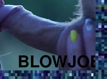 Whore gives me a blowjob in nature