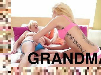 isoäiti, amatööri, isoäiti-granny, lesbo-lesbian, teini, tukeva