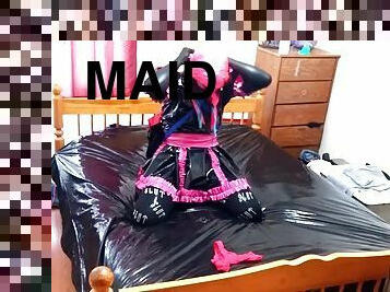 Sissy maids self bondage armbinder