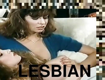 lésbicas, vintage, clássico, a-três