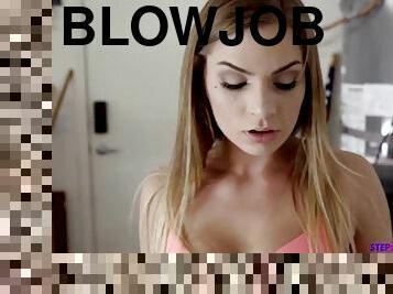 blowjob, hardcore, facial, kåt, blond, undertøy, erting