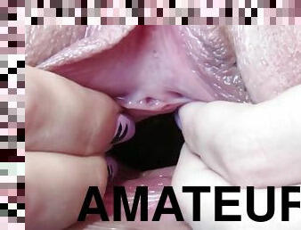Extreme closeup huge pussy amateur video