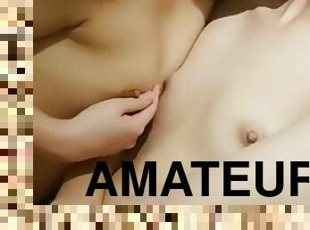 poilue, masturbation, amateur, jouet, bout-a-bout