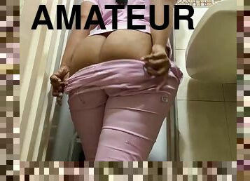 cul, infirmière, pisser, amateur, belle-femme-ronde, bout-a-bout