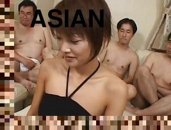 アジアの, 毛むくじゃらの, パーティー, 熟女, ハードコア, 日本人, 輪姦
