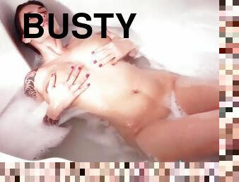 Busty Tera Patrick takes a bath