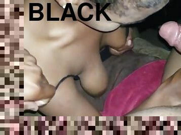 anal, ébène, black, bout-a-bout, néerlandais