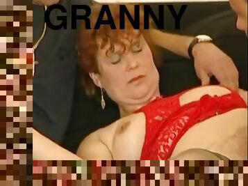 granny, trio, salope, lingerie