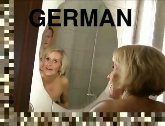 kylpy, takaapäin, anaali, kypsä, milf, saksalainen, pilluuntulo, eurooppalainen, euro, suihku