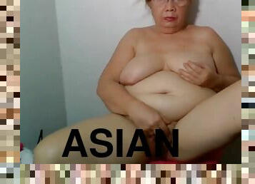 asiatisk, besta, milf, webkamera, cougar