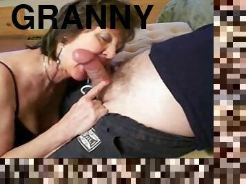 Granny give mature blowjob