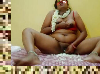 Sexy Red Saree Indian Aunty Big Boobs Self Sex