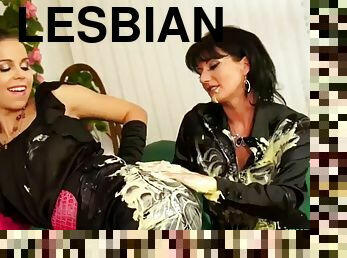 לסבית-lesbian, עיסוי, לבני-נשים, פטיש