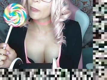 ASMR LOLLIPOP POPCYCLE LICKING EGIRL ANIMEGIRL SUCKING