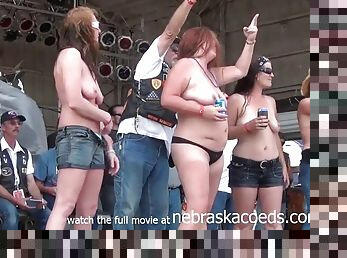 Milfy wet tshirt contest at abate of iowa biker rally