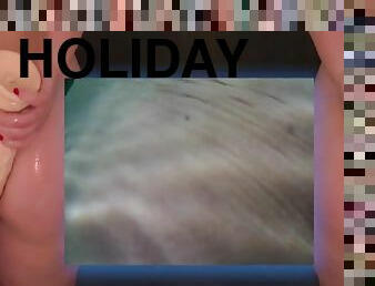 Happy Holiday Underwater Pussy with Butt Plug  Pussyplay