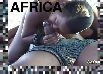 Chubby african babe fucked at my safari