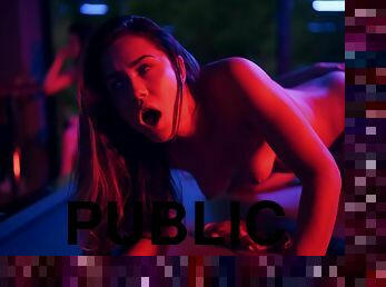 Public Bar Erotic Lesbian Sex Out With A Bang: Episode 2 - Cecilia Lion and Alina Lopez