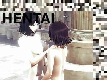 Hentai 3D - Couple having sex in spa