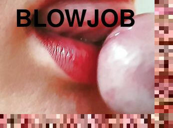 Hard close-up blowjob 