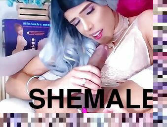 shemale, blowjob, transeksuell, alene