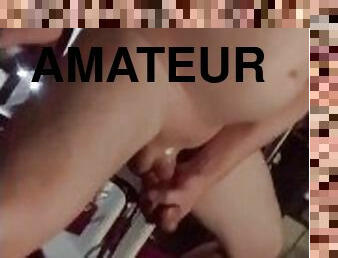 énorme, masturbation, amateur, ejaculation-sur-le-corps, énorme-bite, point-de-vue, solo, fumer, bite