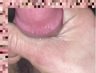 Solo male close up jerking big dick