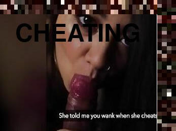 Cheating Wife Sends Snapchat to her Husband whilst Fucking his Boss!