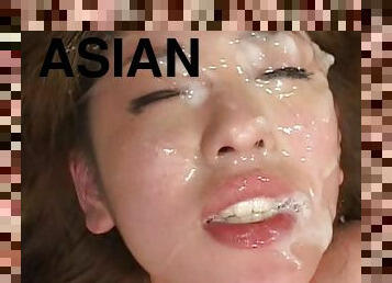 asiatiche, vulve-pelose, orgie, hardcore, giapponesi, gangbang, sperma-sulla-faccia, sperma, bukkake, cheerleader