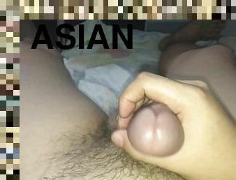 asiatique, masturbation, amateur, ados, horny, solo