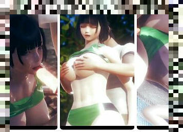 Hentai 3D - The big boobs girl in sportswear