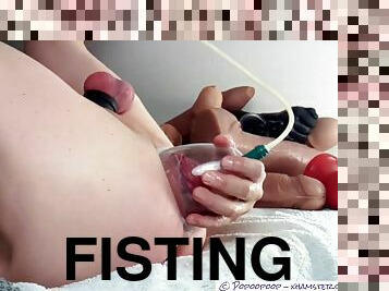 fisting, anal, brinquedo, gay, alemão, bdsm, dildo, fetiche, áspero