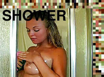 Lean body beauty takes a shower