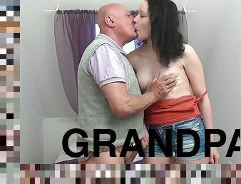 Shameless grandpa fucks her!