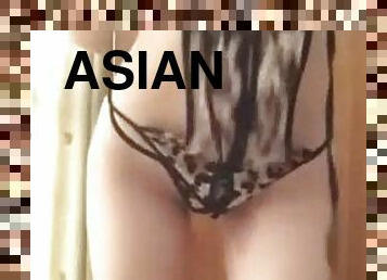 asiatique, amateur, ejaculation-interne, parfait, taquinerie