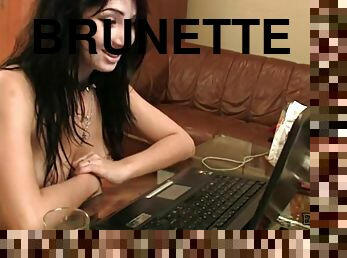 Stripped Off And Reading Her Emails With Emo Emily