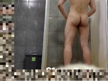 baignade, papa, masturbation, en-plein-air, pisser, public, gay, douche, attrapée, solo