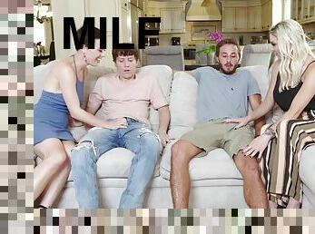 MILFs swap stepsons for the ultimate foursome