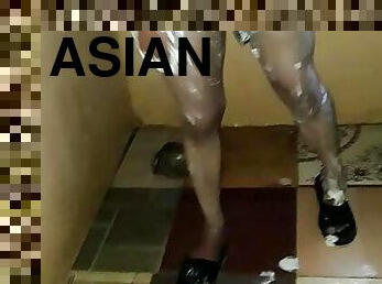 asiatisk, pappa, masturbation, gammal, amatör, cumshot, gigantisk-kuk, blandade-raser, tonåring, gay