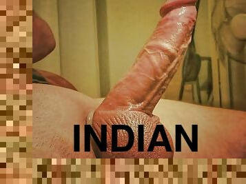 Big cock indian delhi guy strocking his cock till cum