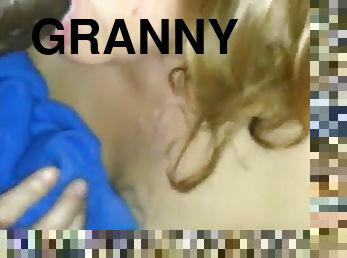 Gumjob from granny dirty talk noisy throat
