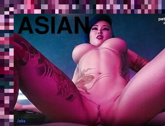 City of Broken Dreamers - Asian teen blowjob and cum on tits - 8
